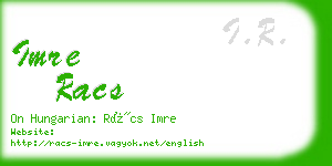 imre racs business card